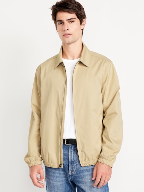 Veste à glissière en sergé léger