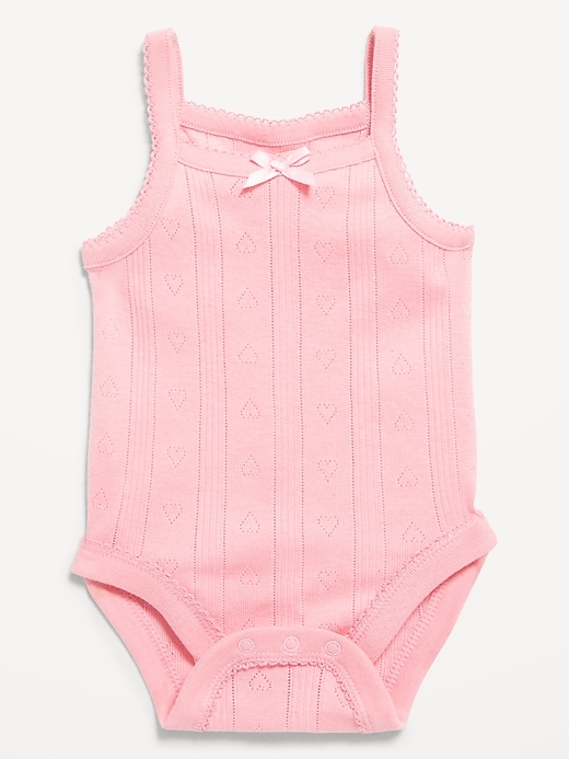 View large product image 1 of 2. Pointelle-Knit Cami Bodysuit for Baby