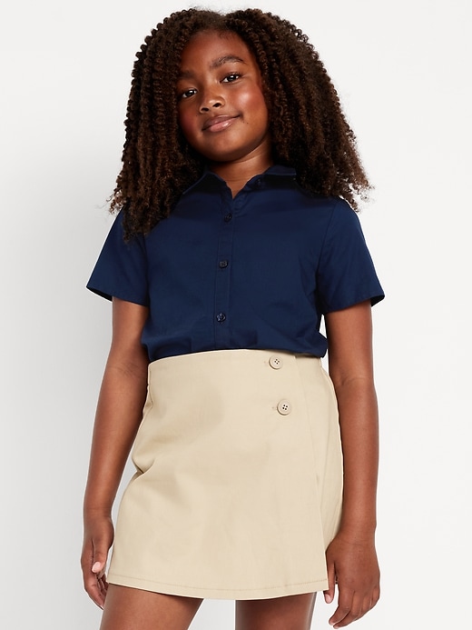 View large product image 1 of 1. School Uniform Short-Sleeve Poplin Shirt for Girls