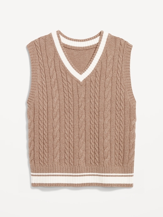 Image number 4 showing, Wool-Blend Cable-Knit Vest