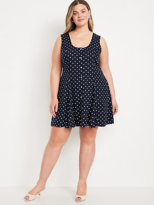 Image number 6 showing, Sleeveless Crepe Button-Front Mini Dress