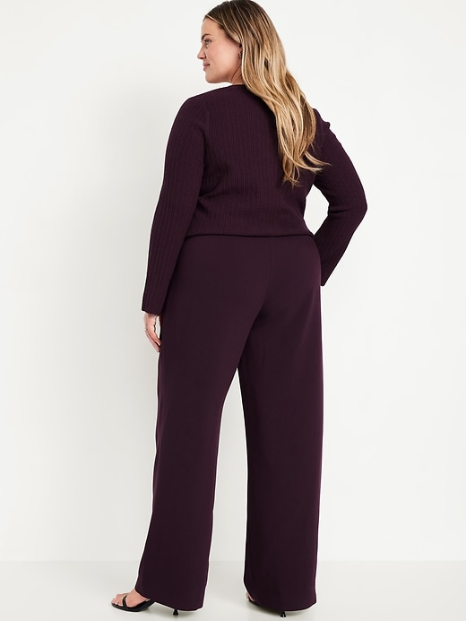 Image number 8 showing, Extra High-Waisted Taylor Wide-Leg Trouser Pants