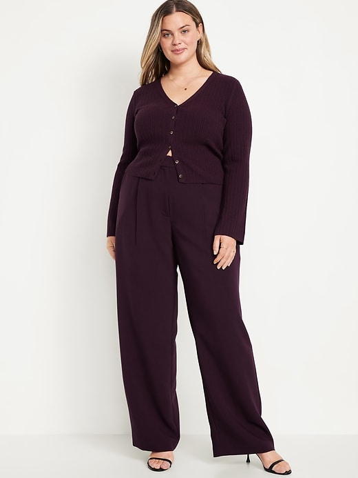 Image number 7 showing, Extra High-Waisted Taylor Wide-Leg Trouser Pants