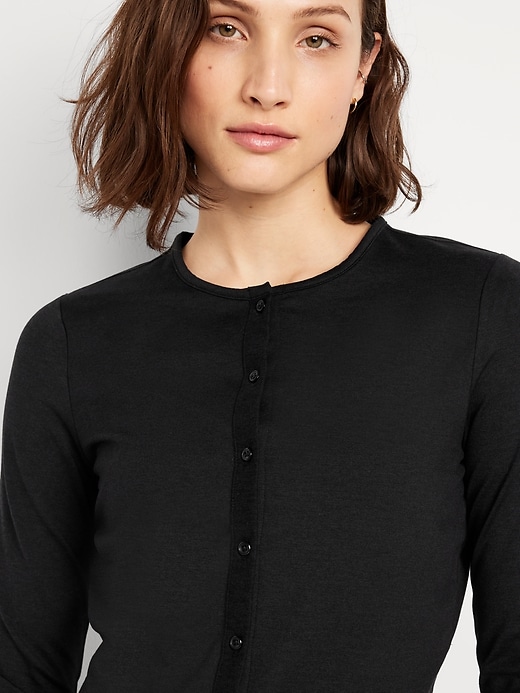 Image number 4 showing, CloudComfy Cropped Cardigan