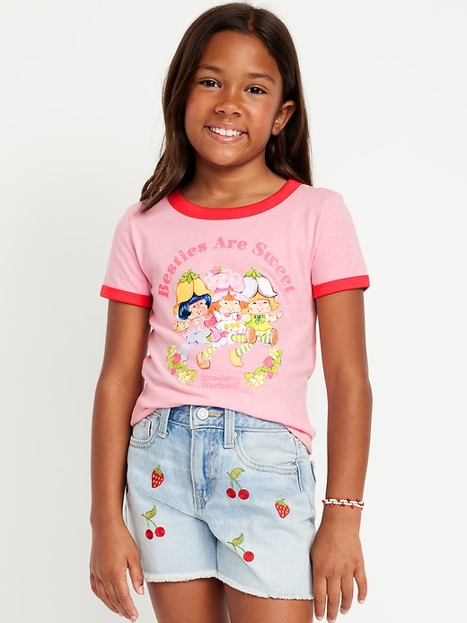View large product image 1 of 3. Strawberry Shortcake™ Ringer Graphic T-Shirt for Girls