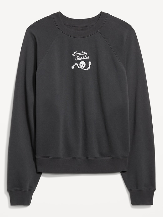 View large product image 2 of 3. SoComfy Oversized Graphic Raglan Sweatshirt