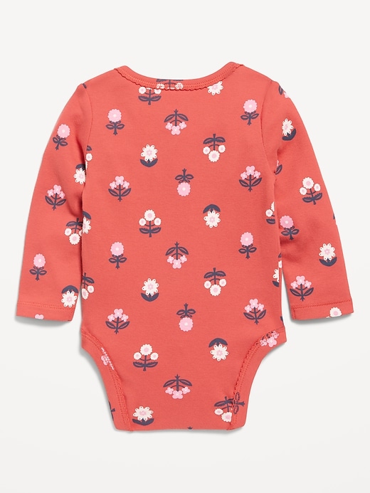 View large product image 2 of 2. Printed Long-Sleeve Bodysuit for Baby