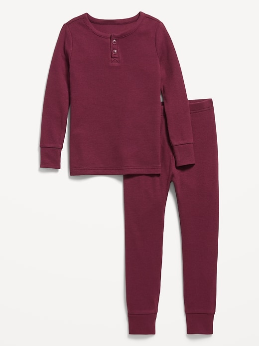 Voir une image plus grande du produit 1 de 1. Pyjama henley côtelé coupe ajustée pour tout-petit et bébé