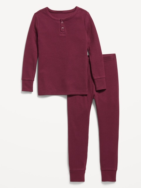 Pyjama henley côtelé coupe ajustée pour tout-petit et bébé