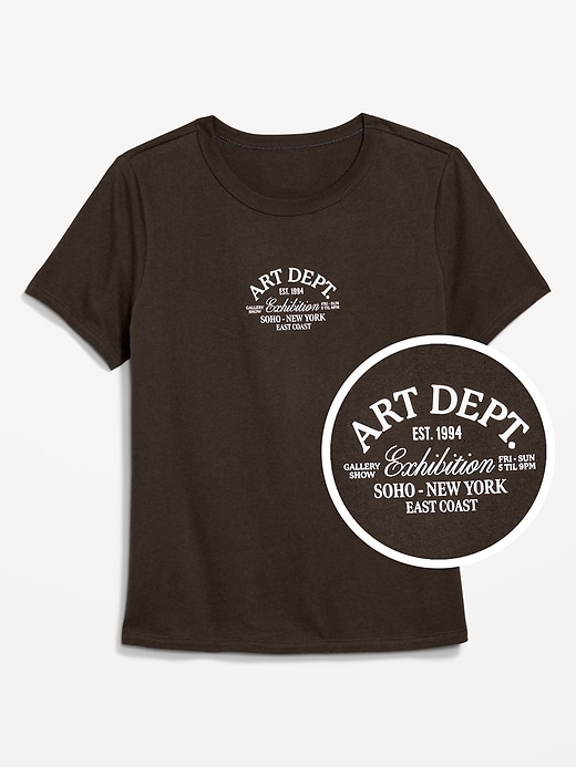 L'image numéro 9 présente T-shirt passe-partout ras du cou à imprimé