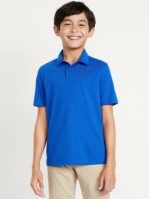 View large product image 1 of 2. School Uniform Jersey Polo Shirt for Boys