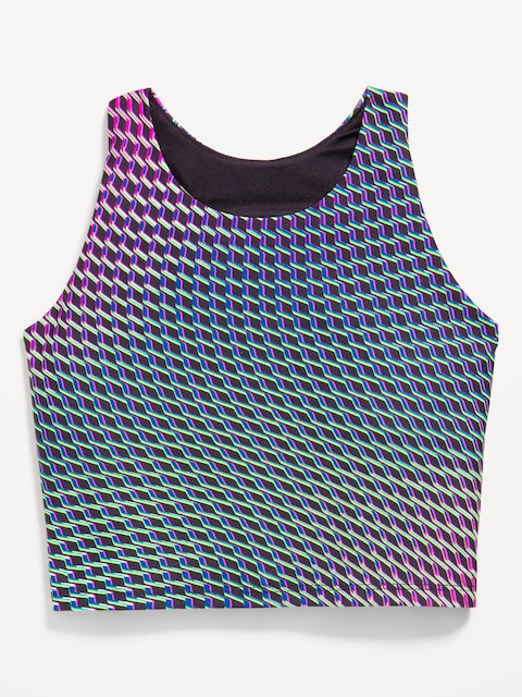 PowerSoft Longline Sports Bra for Girls - Multi