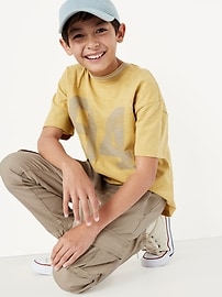 View large product image 3 of 4. Built-In Flex Twill Cargo Jogger Pants for Boys