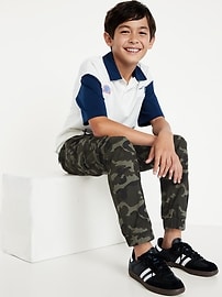 View large product image 3 of 4. Built-In Flex Twill Cargo Jogger Pants for Boys