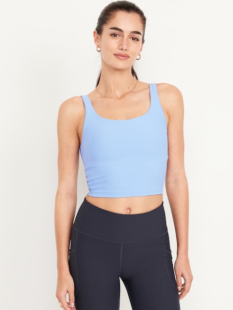 Light Support PowerSoft Longline Sports Bra - Blue