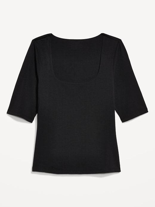 Image number 8 showing, Double-Layer Scoop-Neck T-Shirt