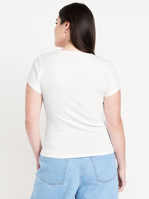 Image number 5 showing, Square-Neck Ribbed T-Shirt