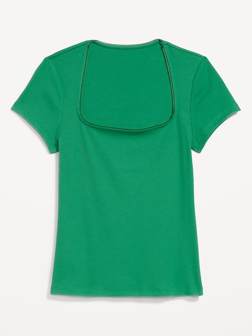 Image number 8 showing, Square-Neck Ribbed T-Shirt
