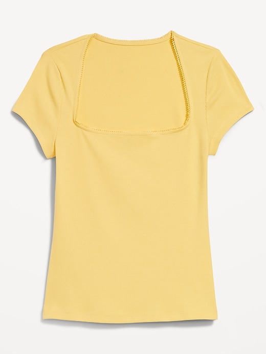 Image number 8 showing, Square-Neck Ribbed T-Shirt