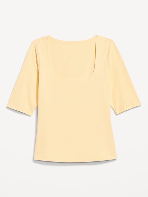 Image number 8 showing, Double-Layer Scoop-Neck T-Shirt