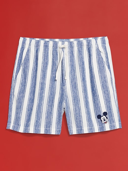 Image number 4 showing, Old Navy x Disney© Mickey Mouse Linen-Blend Jogger Shorts -- 5-inch inseam