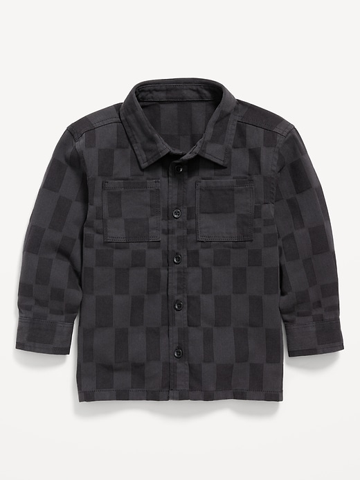 View large product image 2 of 3. Long-Sleeve Twill Pocket Shirt for Toddler Boys