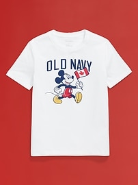 View large product image 3 of 4. Old Navy x Disney© Mickey Mouse Gender-Neutral Flag Logo-Graphic T-Shirt for Kids
