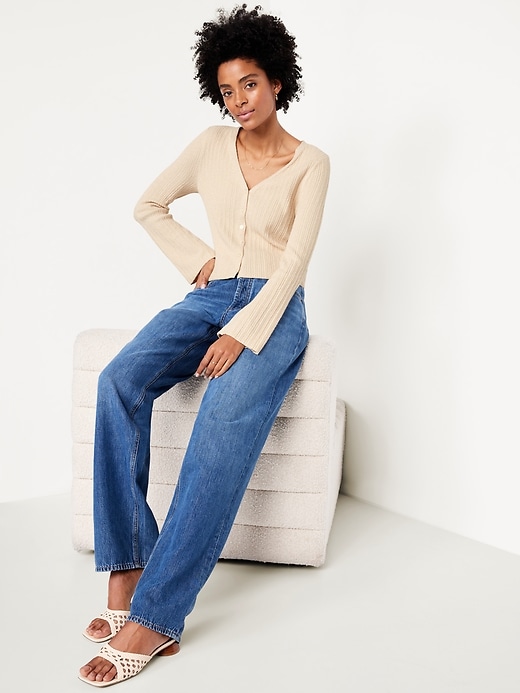 Image number 3 showing, Textured Bouclé Button-Down Sweater