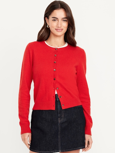 SoSoft Cropped Cardigan Sweater - Orange