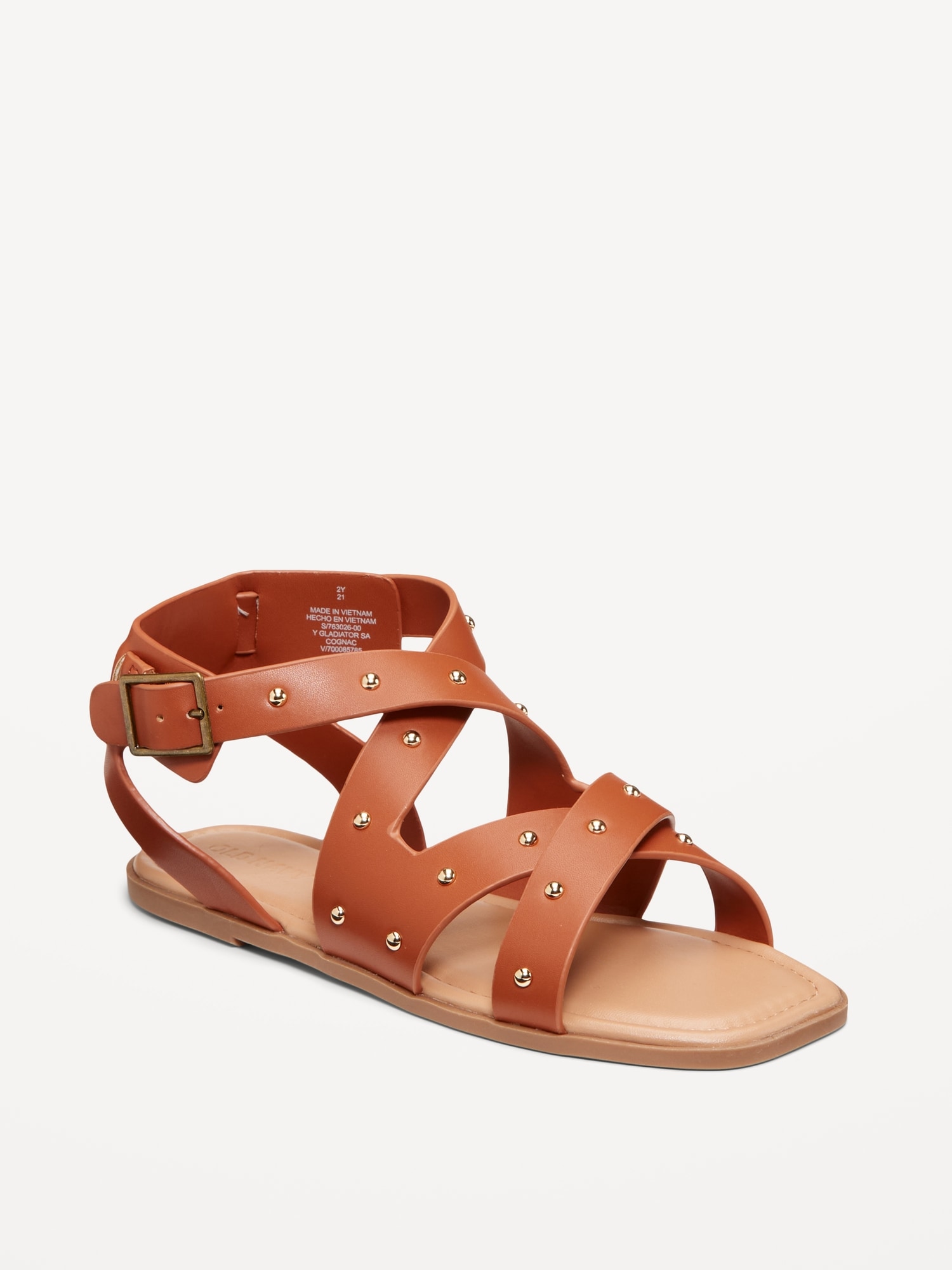 Sandales de gladiateur en similicuir pour fille
