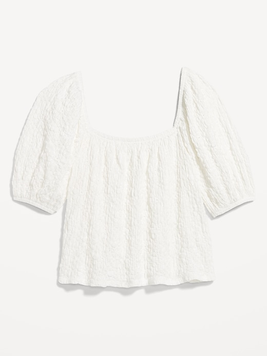 Image number 9 showing, Puff-Sleeve Lace Top