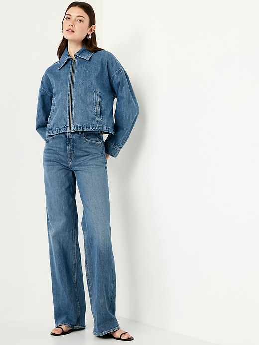 Image number 3 showing, Jean Zip Jacket