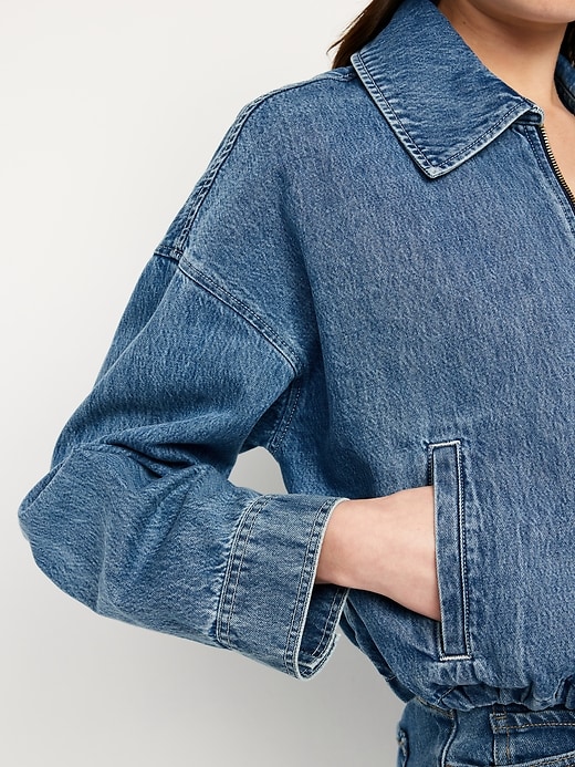 Image number 6 showing, Jean Zip Jacket