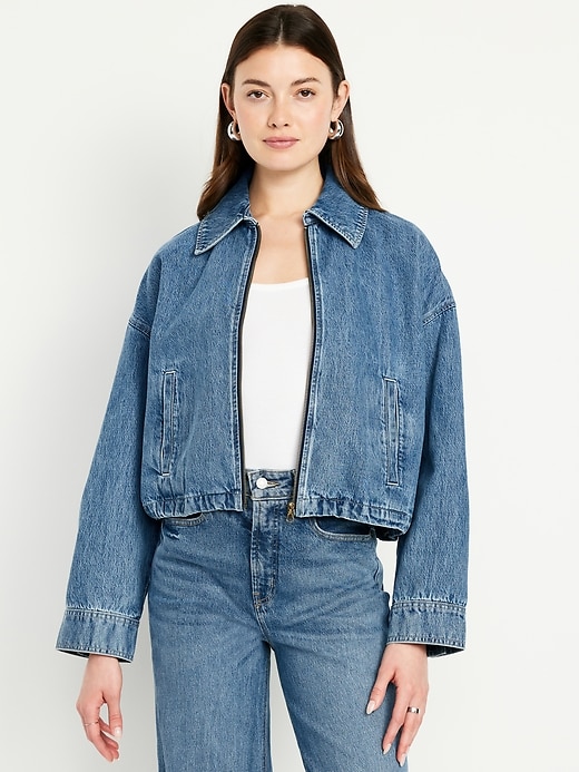 Image number 1 showing, Jean Zip Jacket