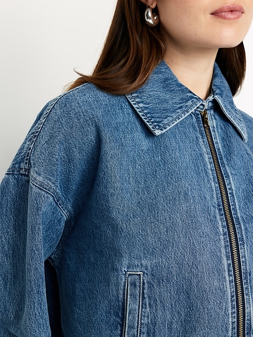 Image number 4 showing, Jean Zip Jacket