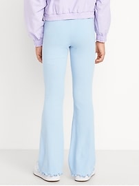 Image number 2 showing, High-Waisted Ribbed Flared Leggings for Girls
