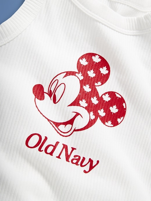 Image number 5 showing, Old Navy x Disney© Mickey Mouse Fitted Flag Logo-Graphic Tank for Girls