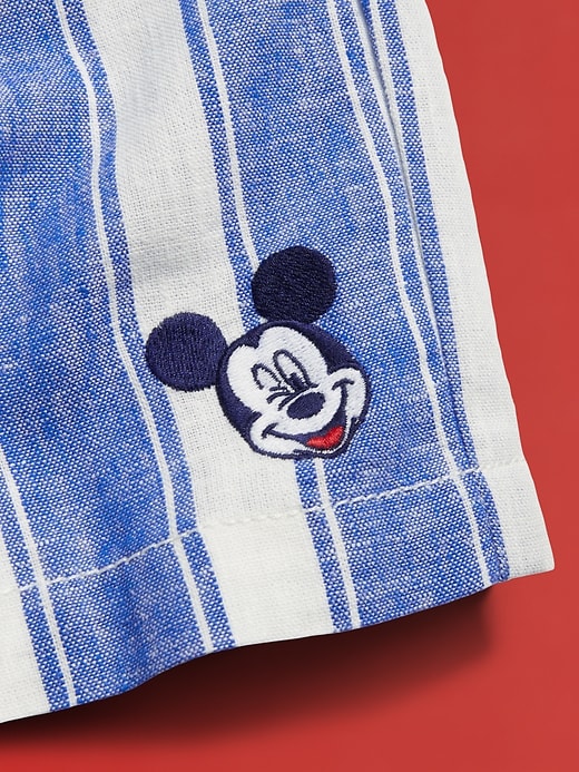 Image number 5 showing, Old Navy x Disney© Mickey Mouse Knee Length Linen-Blend Shorts for Boys