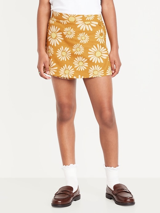 View large product image 1 of 5. Printed Wrap-Front Jacquard-Knit Skort for Girls