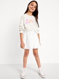 View large product image 3 of 4. Eyelet Trim Tiered Skirt for Girls