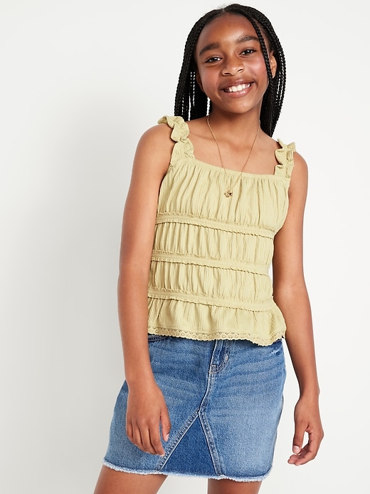 View large product image 1 of 3. Fitted Smocked Tank Top for Girls