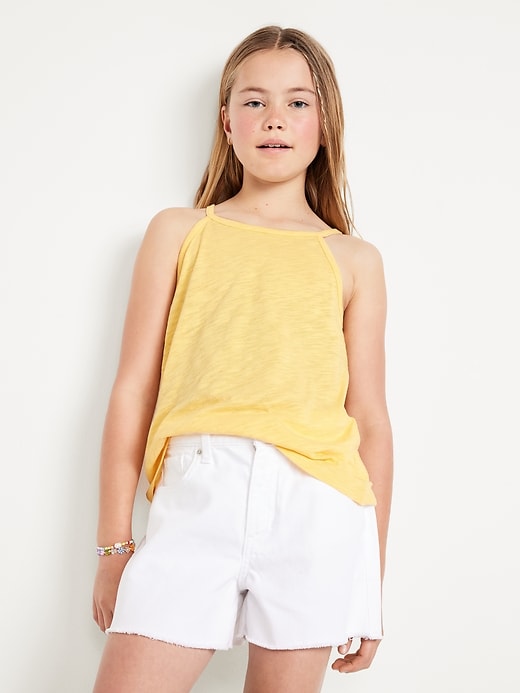 View large product image 1 of 3. Crochet Back Halter Tank Top for Girls