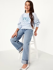 View large product image 3 of 4. High-Waisted Baggy Wide-Leg Jeans for Girls