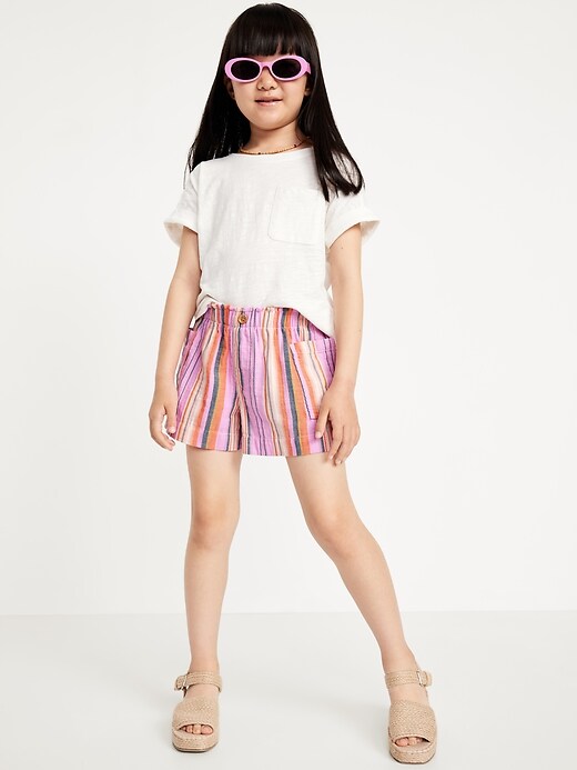 Image number 3 showing, Printed Double-Weave Pull-On Utility Shorts for Girls