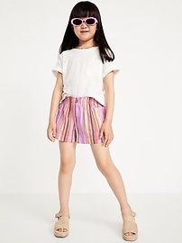View large product image 3 of 3. Printed Double-Weave Pull-On Utility Shorts for Girls
