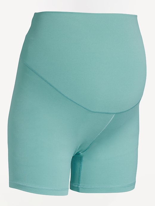 Image number 3 showing, Maternity Full Panel StudioSmooth Biker Shorts -- 6-inch inseam