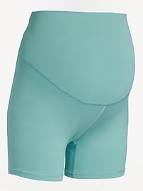 Image number 2 showing, Maternity Full Panel StudioSmooth Biker Shorts -- 6-inch inseam