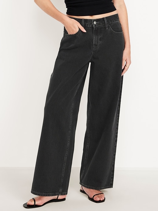 Image number 2 showing, Mid-Rise Wow Baggy Wide-Leg Jeans