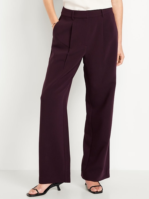Image number 2 showing, Extra High-Waisted Taylor Wide-Leg Trouser Pants