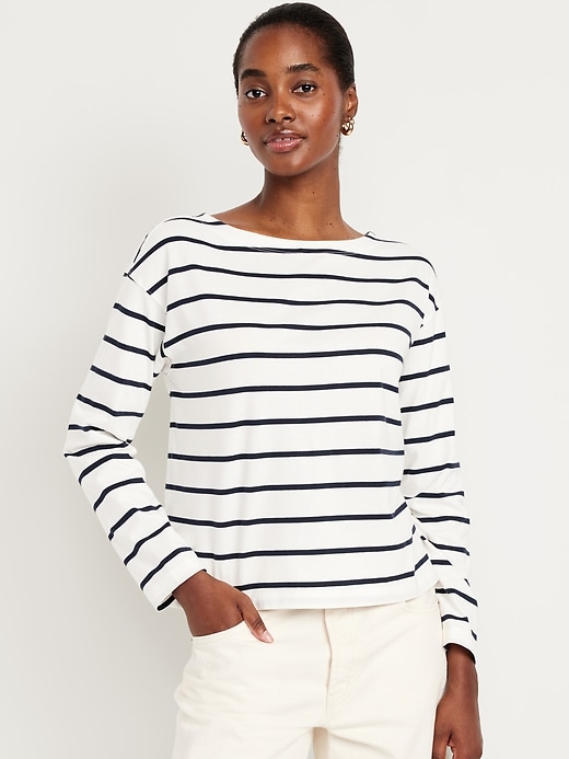 Image number 1 showing, Long-Sleeve Mariner Loose T-Shirt